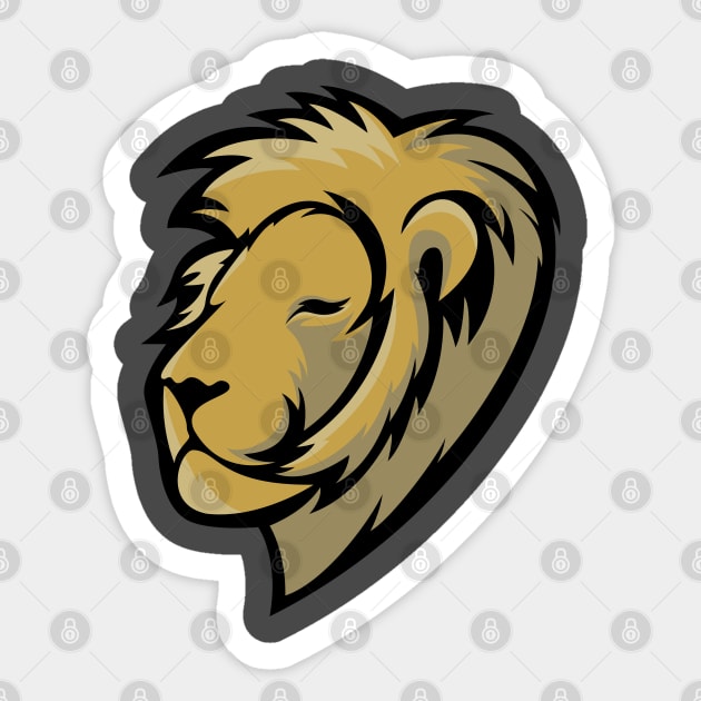 Regal Lion Head Design Sticker by Rachmattt